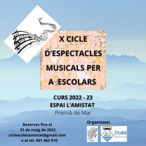 Cartell X Cicle d'Espectacles Musicals per a Escolars