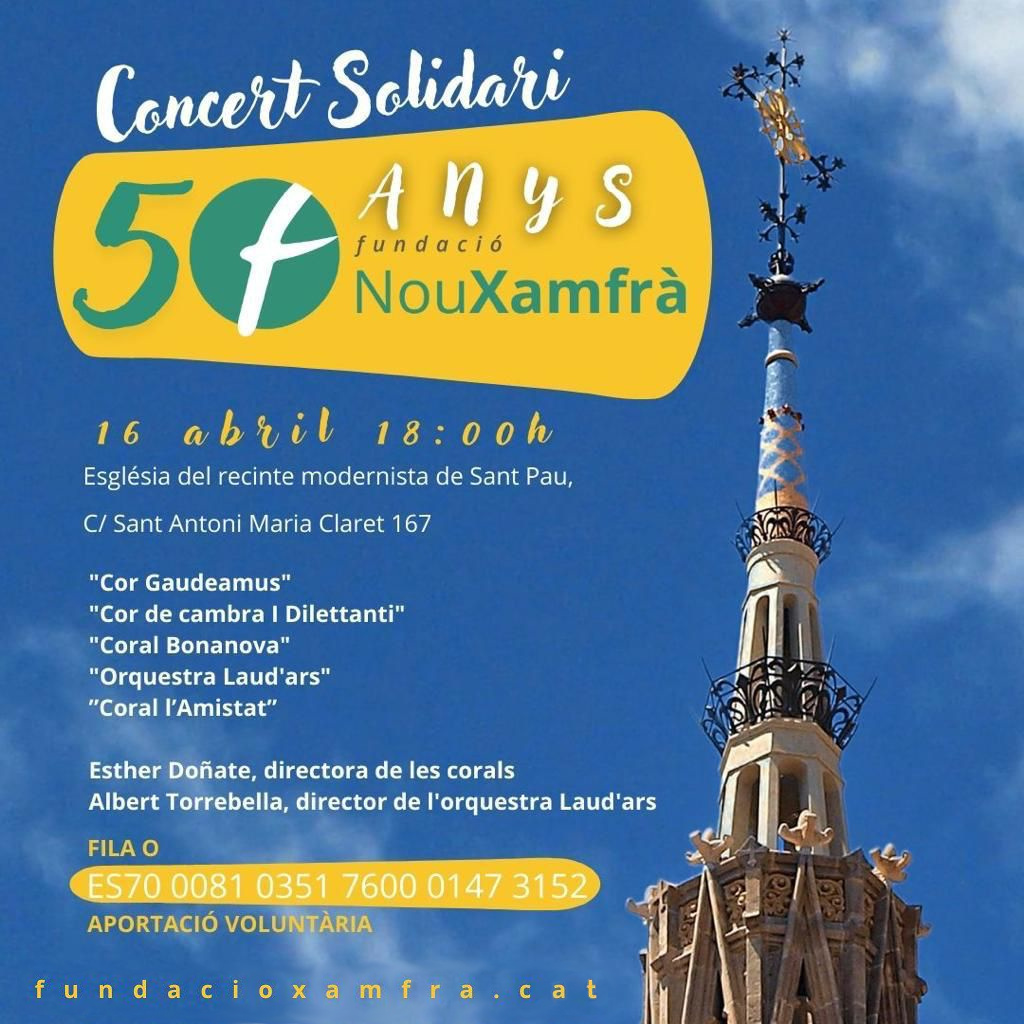 Concert solidari: 50 anys de la Fundació NouXamfrà