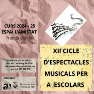 XII Cicle d'Espectacles Musicals per a Escolars