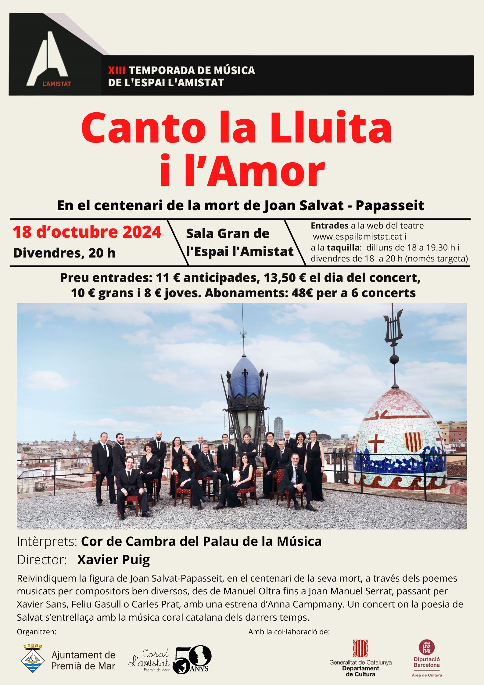 Cartell «Canto la lluita i l'amor»